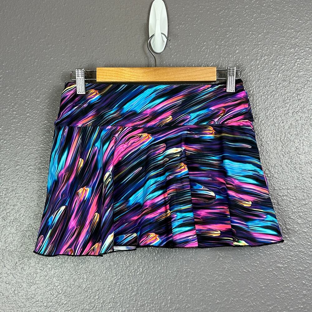 Jerdog Womens Small P Activewear Tennis Skort Colorful Print